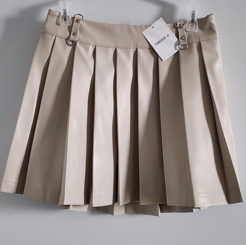 Faux leather skirt